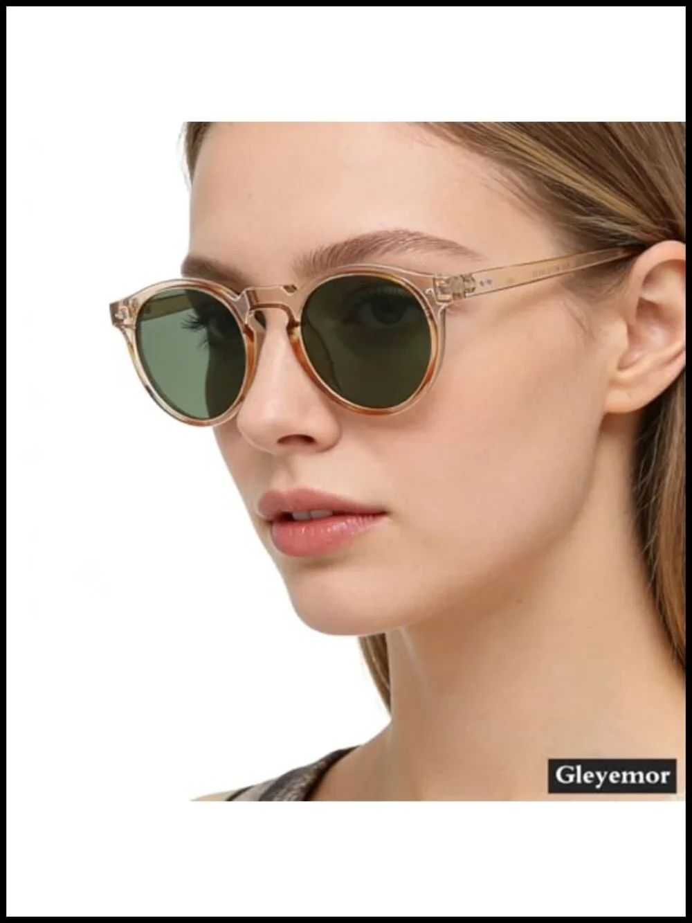 Vintage Acetate Frame Polarized Round Sunglasses Unisex Retro
